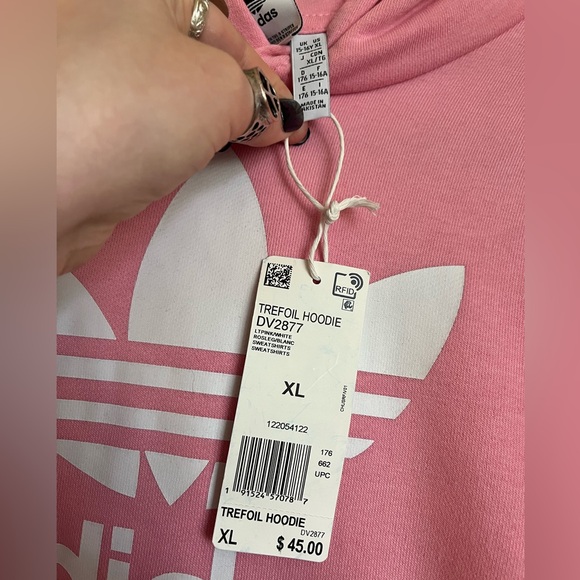 NWT Adidas Originals Old School Trefoil Logo Women’s Crew Neck - Picture 2 of 4